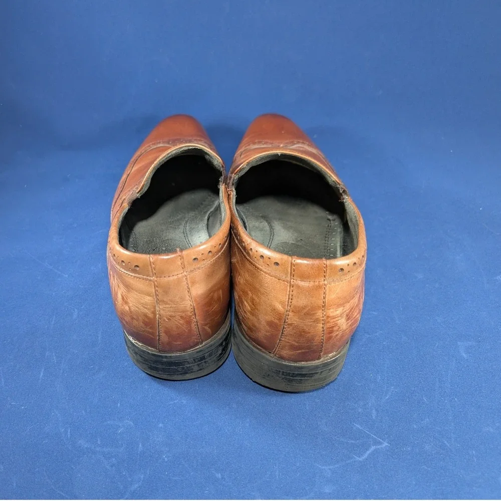 Stacy Adams Leather Loafers Dress Shoes‎ Wingtip Slip On Brown 9M
